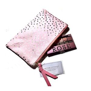 NWT Canvas Makeup Pouch with L.A. Colors Eyeshadow